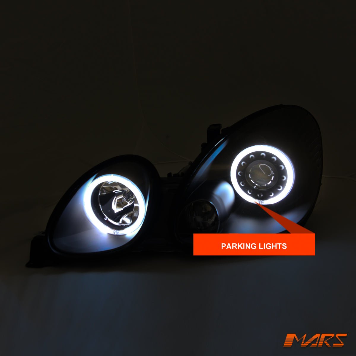 Black CCFL Angel - Eyes Projector Head Lights for Lexus GS300 1998 - 2005 JZS160R - Mars Performance