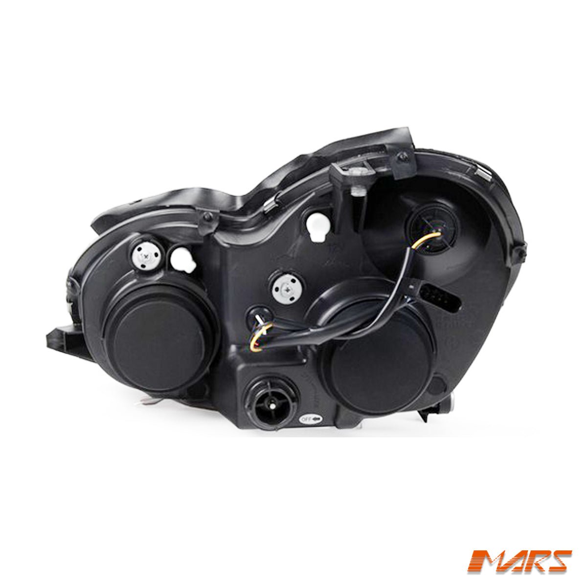 Black CCFL Angel Eyes Projector Head Lights for Mercedes - Benz C - Class W203 Sedan & Wagon 2000 - 2007 - Mars Performance