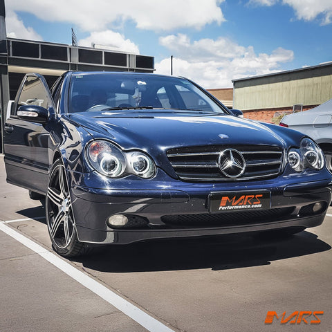 Black CCFL Angel Eyes Projector Head Lights for Mercedes - Benz C - Class W203 Sedan & Wagon 2000 - 2007 - Mars Performance