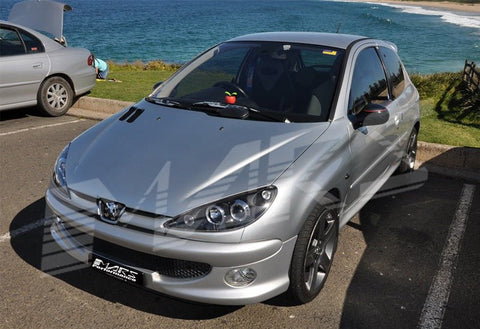 Black CCFL Angel Eyes Projector Head Lights for Peugeot 206 206CC - Mars Performance