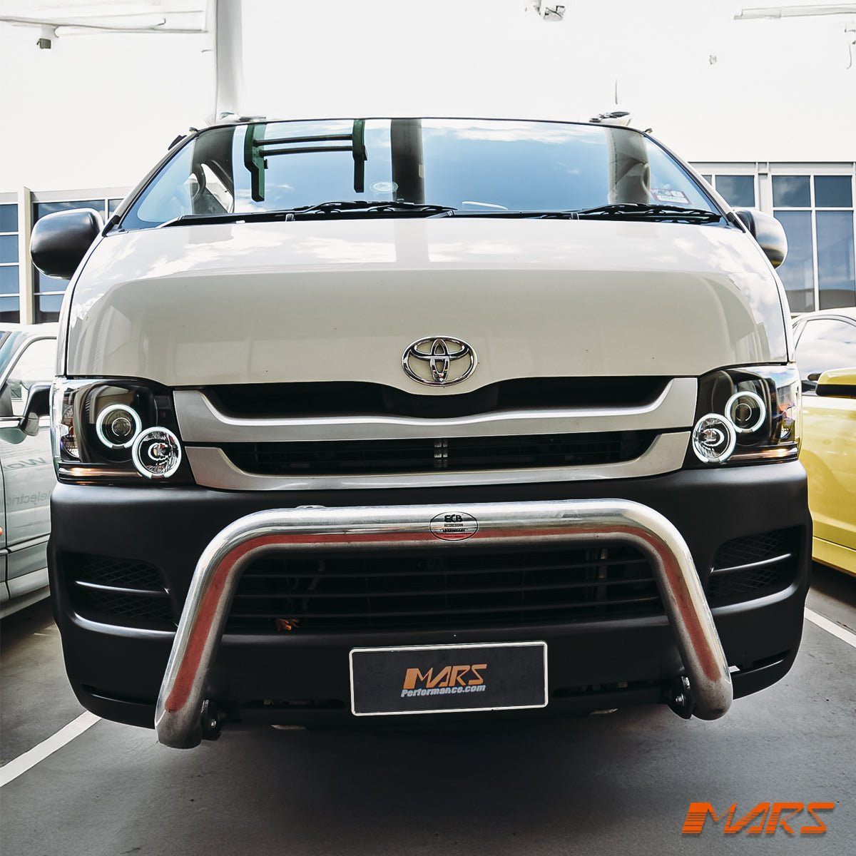 Black CCFL Angel Eyes Projector Head Lights for Toyota Hiace VAN 2005 - 2010 - Mars Performance