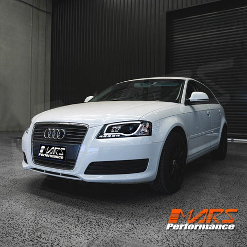 Black DAY - Time 3D LED DRL Projector Head Lights for AUDI A3 8P 2003 - 2008 Pre Facelift model - Mars Performance
