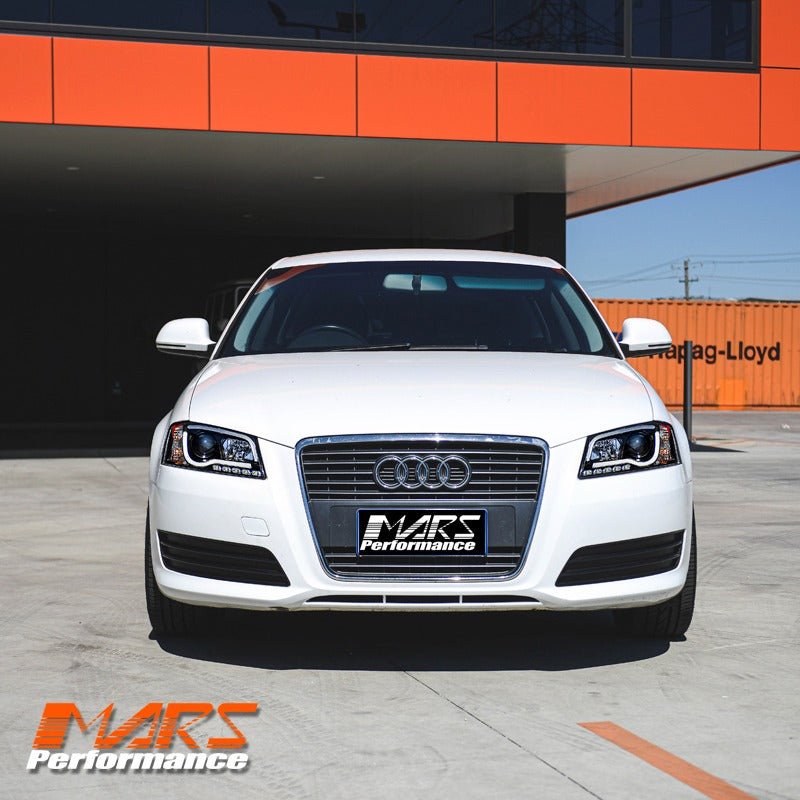 Black DAY - Time 3D LED DRL Projector Head Lights for AUDI A3 8P 2003 - 2008 Pre Facelift model - Mars Performance