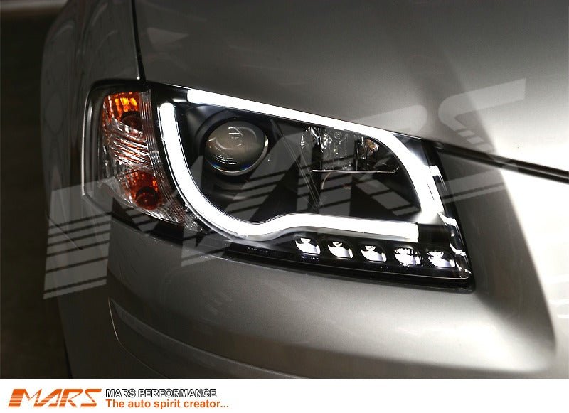 Black DAY - Time 3D LED DRL Projector Head Lights for AUDI A3 8P 2003 - 2008 Pre Facelift model - Mars Performance