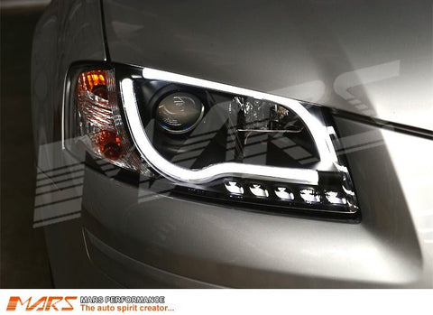 Black DAY - Time 3D LED DRL Projector Head Lights for AUDI A3 8P 2003 - 2008 Pre Facelift model - Mars Performance