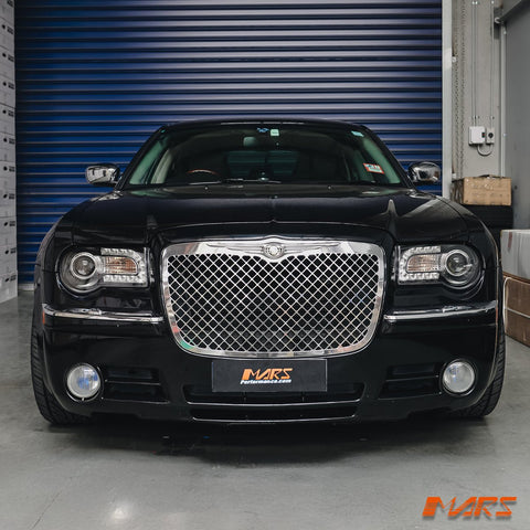 Black DAY - TIME DRL Angel - Eyes Projector Head Lights for CHRYSLER 300C 300 2005 - 2012 - Mars Performance
