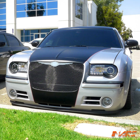 Black DAY - TIME DRL Angel - Eyes Projector Head Lights for CHRYSLER 300C 300 2005 - 2012 - Mars Performance