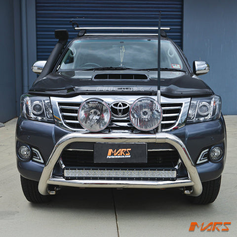 Black DRL LED & CCFL Angel Eyes Projector Head Lights for Toyota Hilux 2011 - 2015 VIGO KS UTE PICK UP - Mars Performance