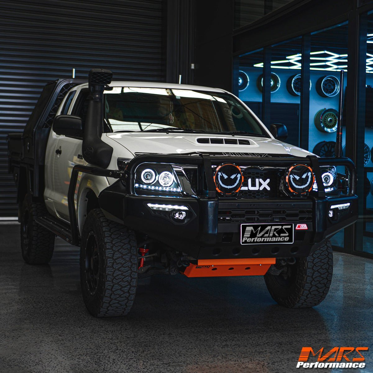 Black DRL LED & CCFL Angel Eyes Projector Head Lights for Toyota Hilux VIGO 2011 - 2015 SN - Mars Performance