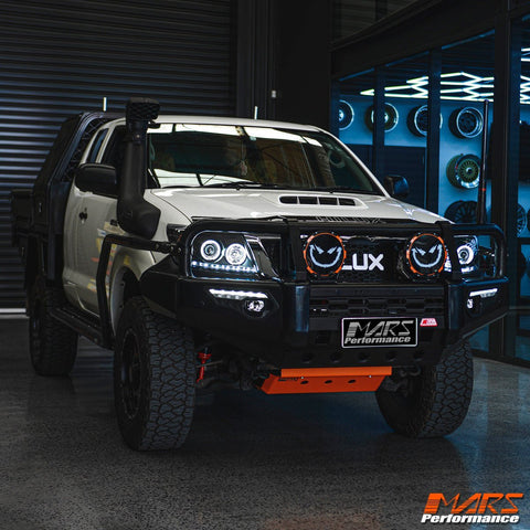 Black DRL LED & CCFL Angel Eyes Projector Head Lights for Toyota Hilux VIGO 2011 - 2015 SN - Mars Performance