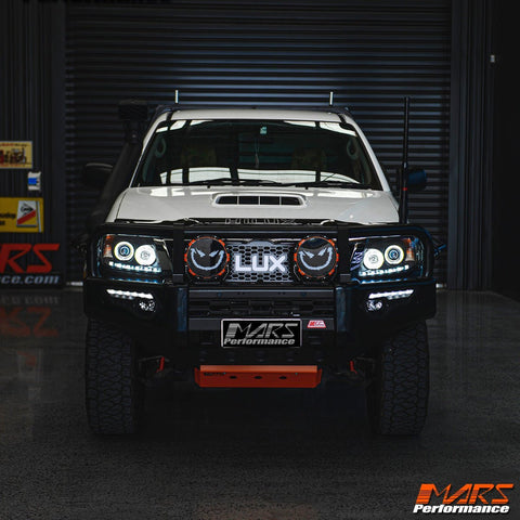 Black DRL LED & CCFL Angel Eyes Projector Head Lights for Toyota Hilux VIGO 2011 - 2015 SN - Mars Performance