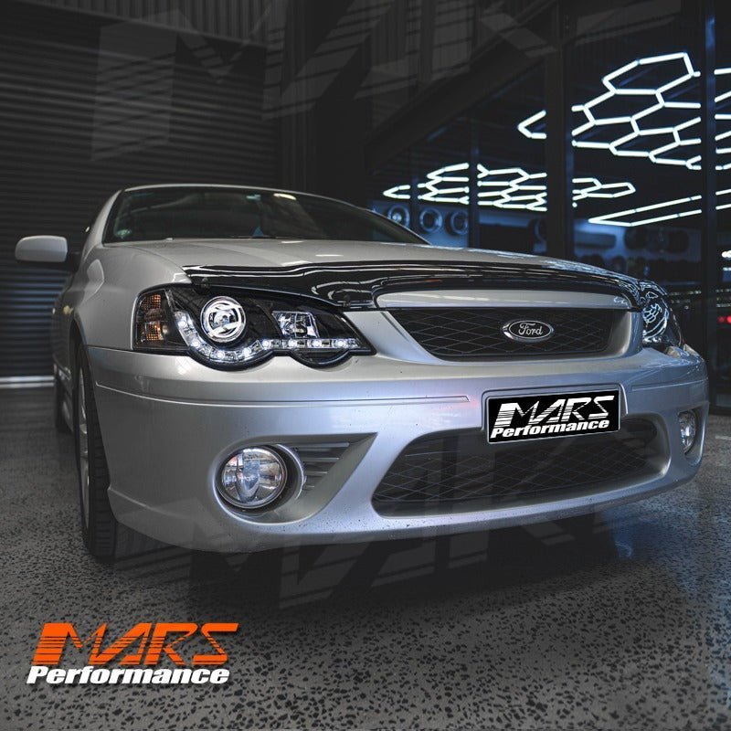 Black DRL LED Head Lights for Ford Falcon FPV BA BF Sedan Ute XR6 Turbo & XR8 2002 - 2008 - Mars Performance