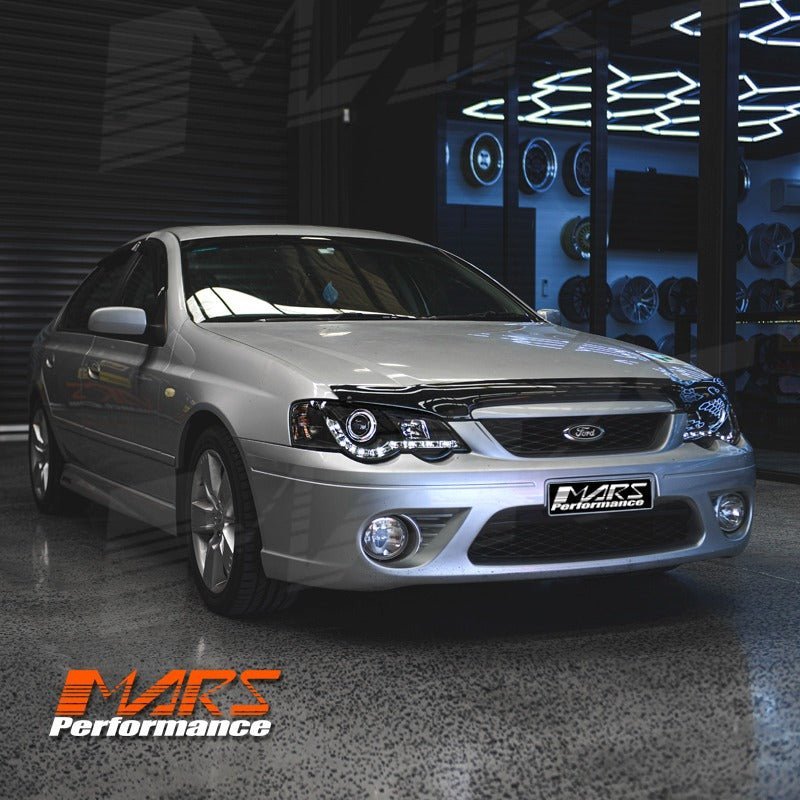 Black DRL LED Head Lights for Ford Falcon FPV BA BF Sedan Ute XR6 Turbo & XR8 2002 - 2008 - Mars Performance