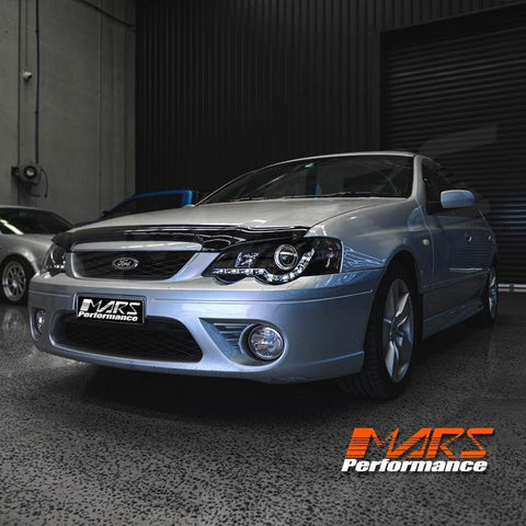 Black DRL LED Head Lights for Ford Falcon FPV BA BF Sedan Ute XR6 Turbo & XR8 2002 - 2008 - Mars Performance