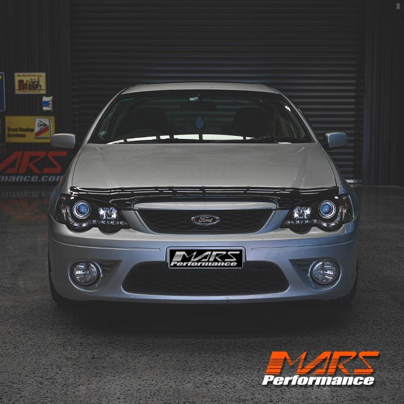 Black DRL LED Head Lights for Ford Falcon FPV BA BF Sedan Ute XR6 Turbo & XR8 2002 - 2008 - Mars Performance