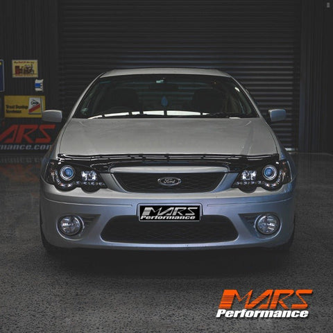 Black DRL LED Head Lights for Ford Falcon FPV BA BF Sedan Ute XR6 Turbo & XR8 2002 - 2008 - Mars Performance