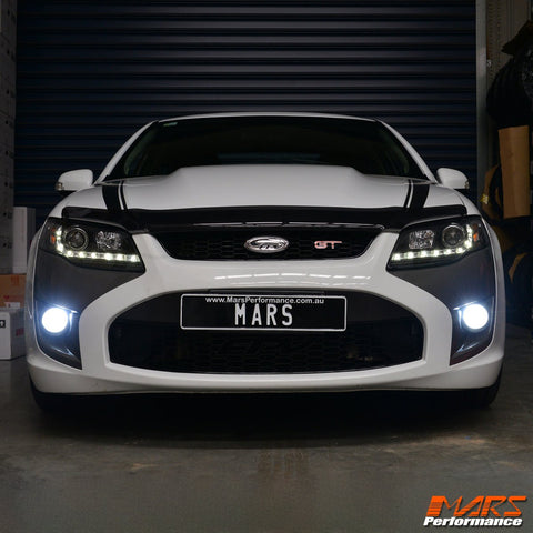 Black DRL LED Head Lights for Ford FPV Series 1 Falcon FG Sedan & Ute - Mars Performance
