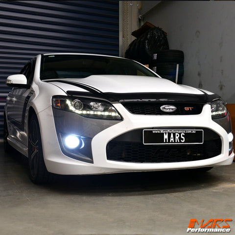 Black DRL LED Head Lights for Ford FPV Series 1 Falcon FG Sedan & Ute - Mars Performance