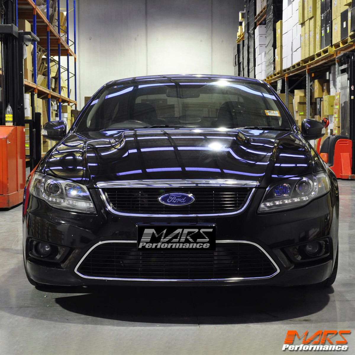 Black DRL LED Head Lights for Ford FPV Series 1 Falcon FG Sedan & Ute - Mars Performance