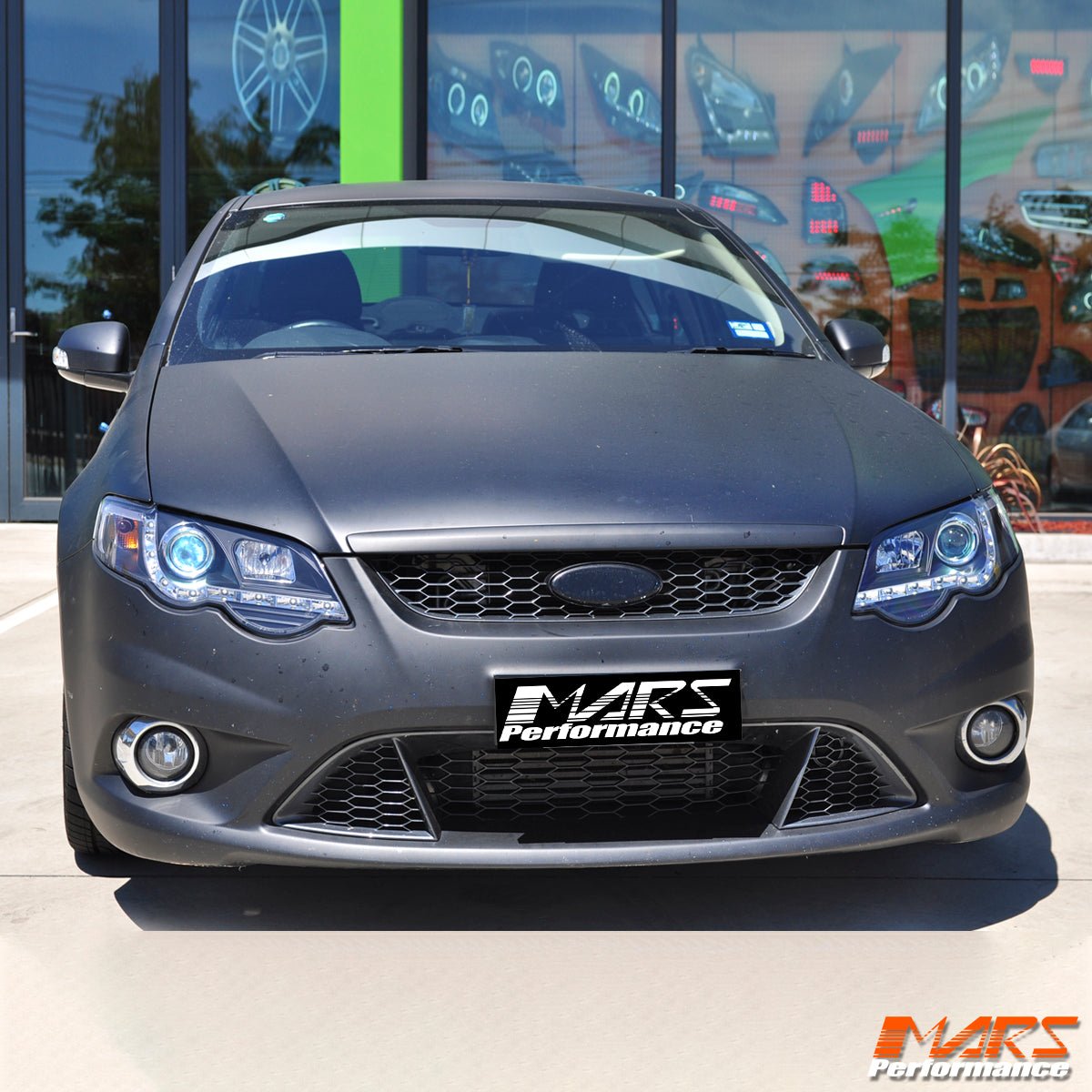 Black DRL LED Head Lights for Ford FPV Series 1 Falcon FG XR6 & XR8 Sedan & Ute - Mars Performance