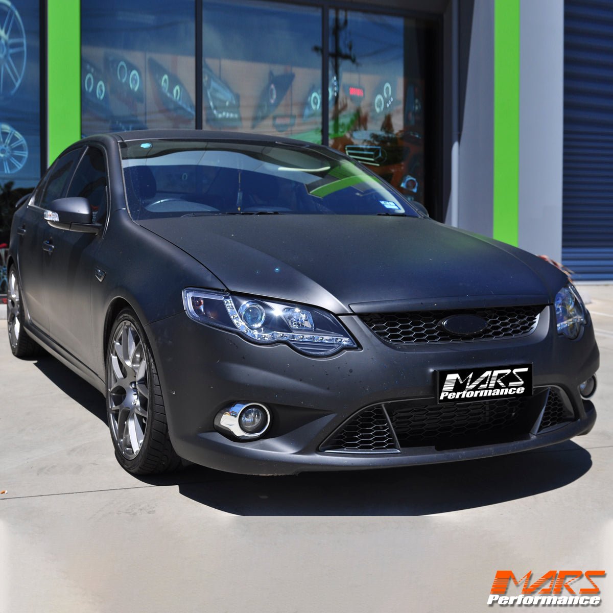 Black DRL LED Head Lights for Ford FPV Series 1 Falcon FG XR6 & XR8 Sedan & Ute - Mars Performance