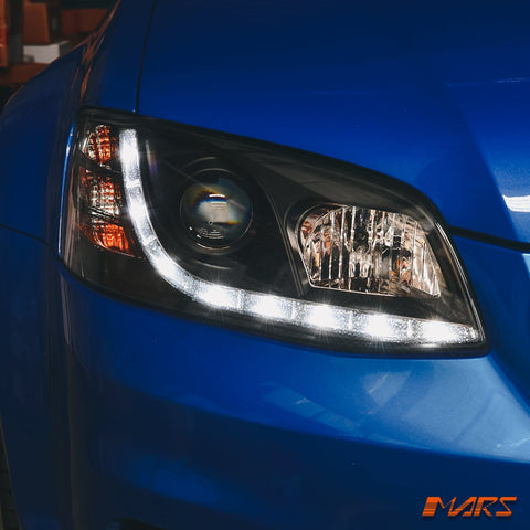 Black DRL LED Projector Head Lights for Holden Commodore & HSV VE Series 2 2009 - 2013 - Mars Performance