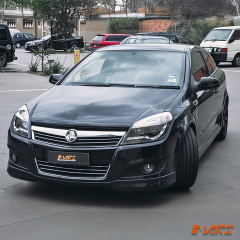 Black DRL LED Projector Head Lights with LED Indicators for Holden Astra H 2004 - 2012 - Mars Performance