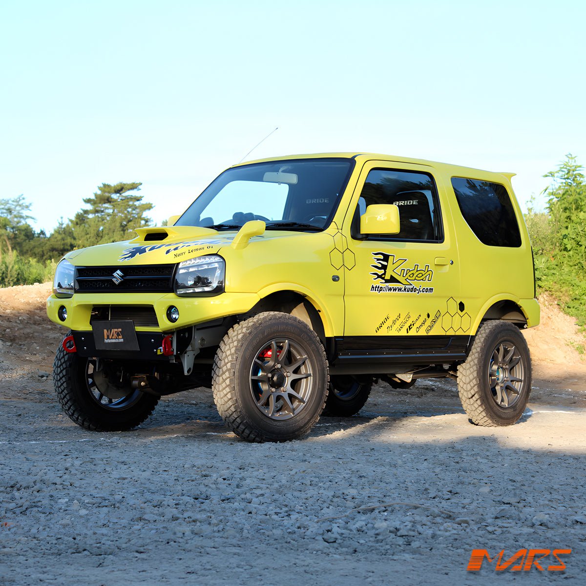 Black DRL LED Projector Head Lights with LED Indicators for Suzuki Jimny SN 1999 - 2018 - Mars Performance