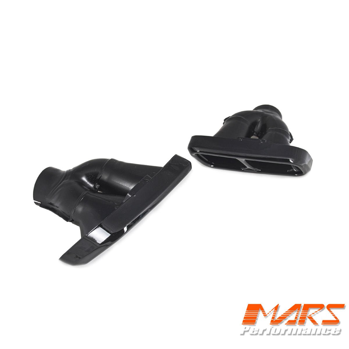Black Exhaust Muffler Tips for LAND ROVER Range Rover Sport L494 Update SVR Rear Bumper Bar 2018 - 2021 - Mars Performance