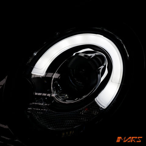 Black F56 Style 3D LED Bar DRL Dual Beam Projector Head Lights for Mini Cooper R55 R56 R57 R58 R59 2007 - 2013 (Replace Factory Halogen Model) - Mars Performance
