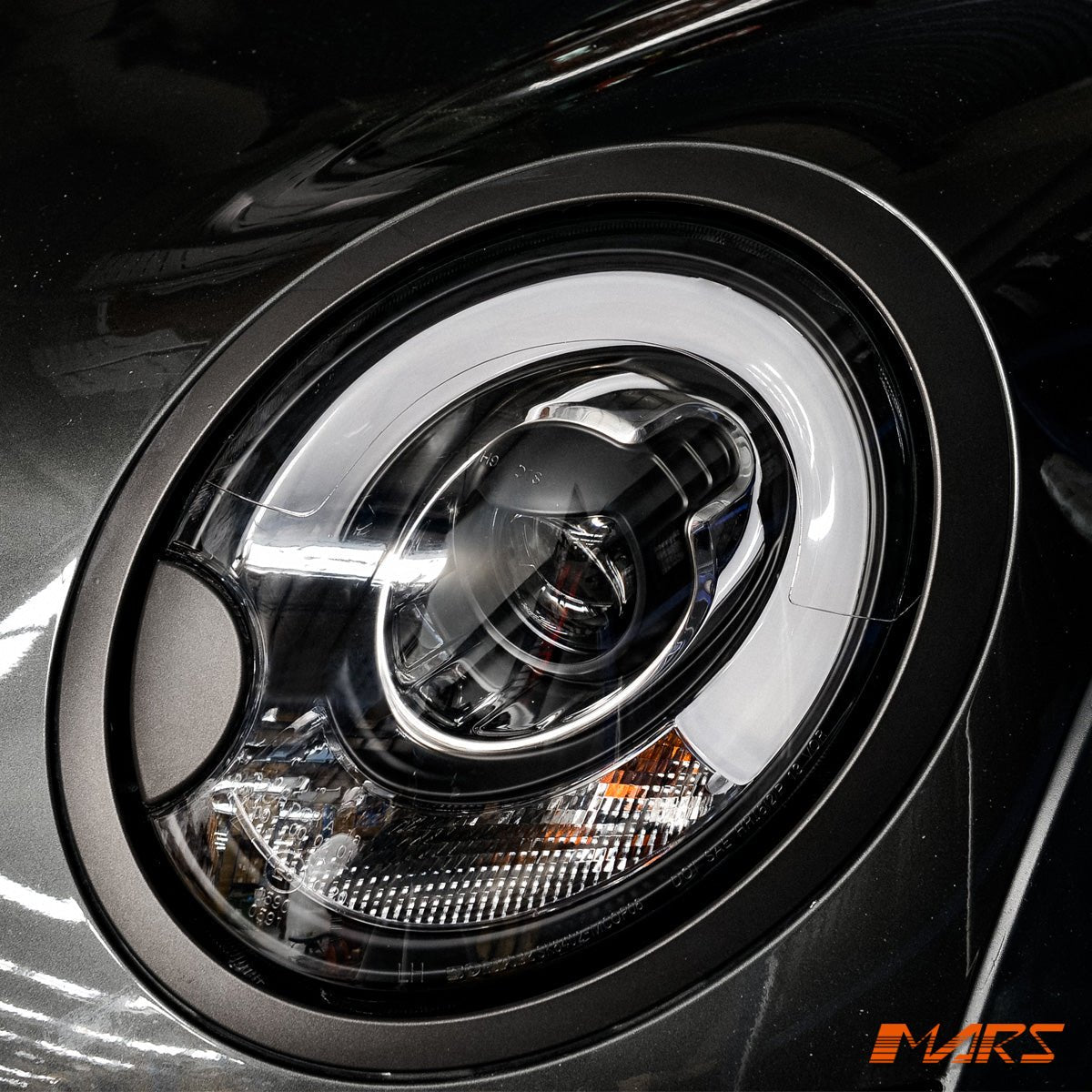 Black F56 Style 3D LED Bar DRL Dual Beam Projector Head Lights for Mini Cooper R55 R56 R57 R58 R59 2007 - 2013 (Replace Factory Halogen Model) - Mars Performance