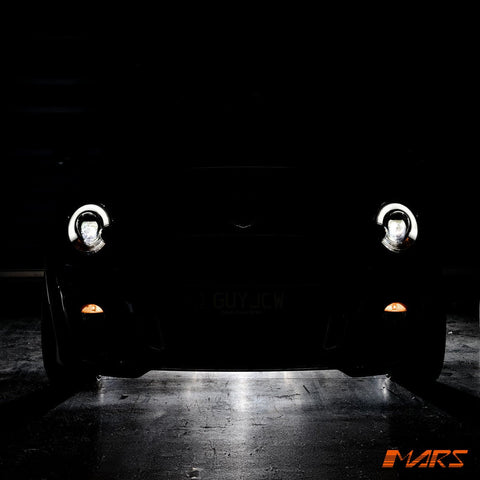 Black F56 Style 3D LED Bar DRL Dual Beam Projector Head Lights for Mini Cooper R55 R56 R57 R58 R59 2007 - 2013 (Replace Factory Halogen Model) - Mars Performance