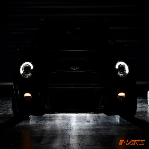 Black F56 Style 3D LED Bar DRL Dual Beam Projector Head Lights for Mini Cooper R55 R56 R57 R58 R59 2007 - 2013 (Replace Factory Halogen Model) - Mars Performance