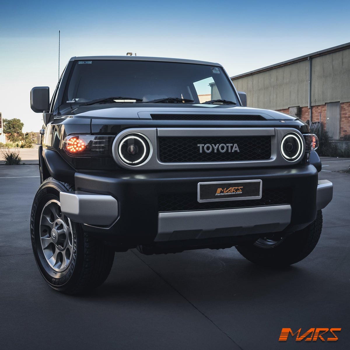 Black Front Full LED Corner Turn Signal Indicator Lights For Toyota FJ - Cruiser 2006 - 2022 - Mars Performance