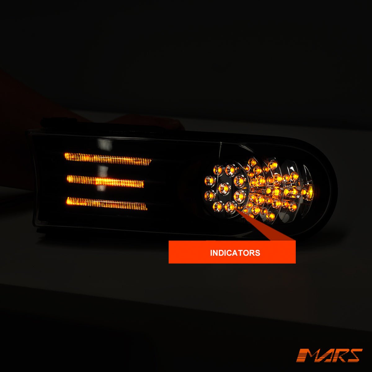 Black Front Full LED Corner Turn Signal Indicator Lights For Toyota FJ - Cruiser 2006 - 2022 - Mars Performance