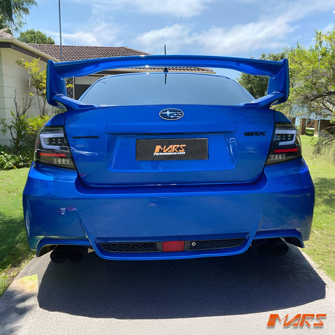 Black Full LED 3D Stripe Bar Tail lights with Sequential Indicators for Subaru Impreza Sedan 2007 - 2013 & WRX / STI - Mars Performance
