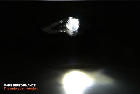 Black Full LED DRL Day - Time Projector Head Lights for Lexus IS200T IS250 IS300H IS350 GSE30R 2013 - 2016 - Mars Performance