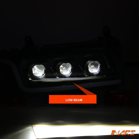 Black Full LED Head Lights with Sequential Indicator for Toyota LANDCRUISER 80 Series FJ80 LC80 1990 - 1997 - Mars Performance