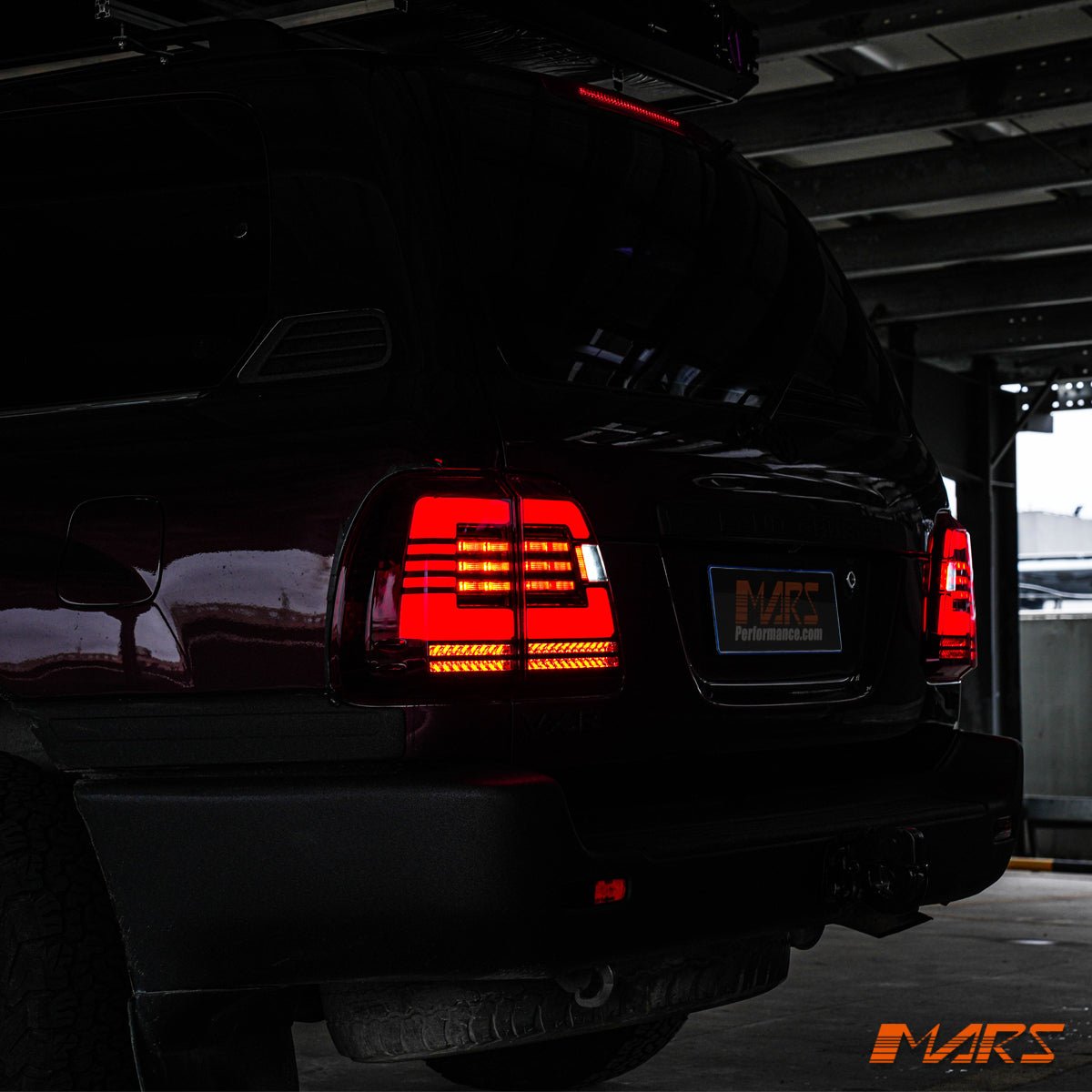 Black Full LED Tail Lights with Sequential Indicators for TOYOTA LANDCRUISER FJ100 LC100 100 Series 1998 - 2007 - Mars Performance