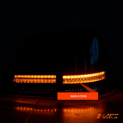Black Full LED Tail Lights with Sequential Indicators for TOYOTA LANDCRUISER FJ200 LC200 200 Series 2007 - 2015 - Mars Performance