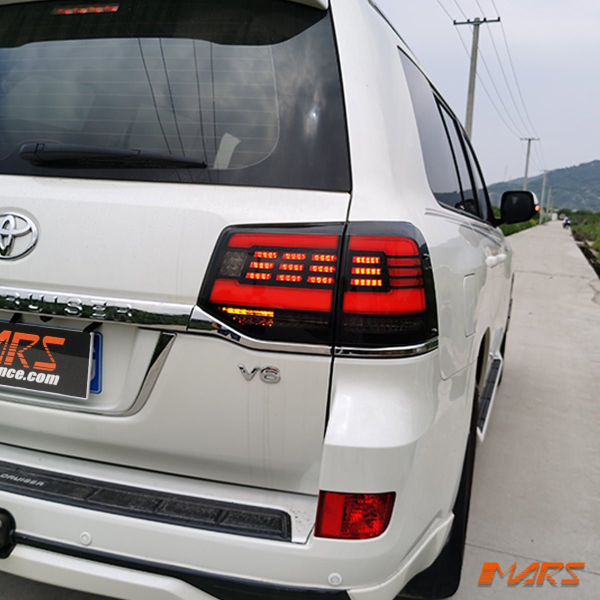 Black Full LED Tail Lights with Sequential Indicators for TOYOTA LANDCRUISER FJ200 LC200 200 Series 2015 - 2020 - Mars Performance