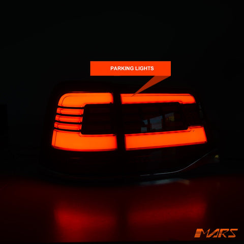 Black Full LED Tail Lights with Sequential Indicators for TOYOTA LANDCRUISER FJ200 LC200 200 Series 2015 - 2020 - Mars Performance
