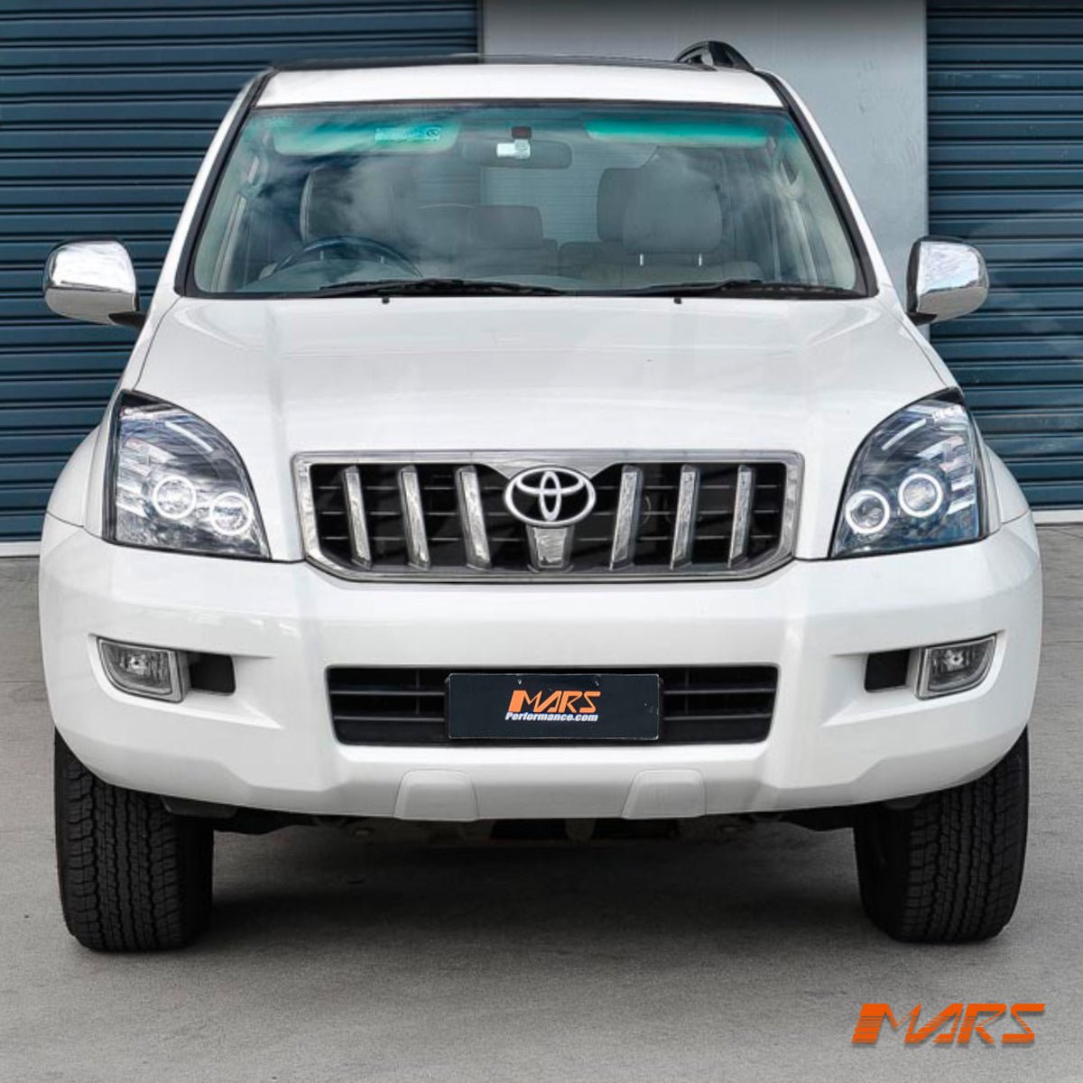 Black High Power Angel Eyes Projector Head Lights for Toyota LANDCRUISER Prado 120 Series LC120 FJ120 2003 - 2009 - Mars Performance