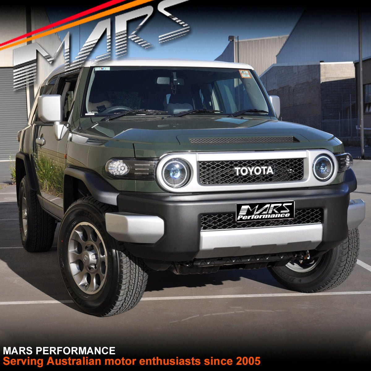 Black High Power LED Angel Eyes Dual Beam Projector Head Lights for Toyota FJ - Cruiser 2006 - 2022 - Mars Performance