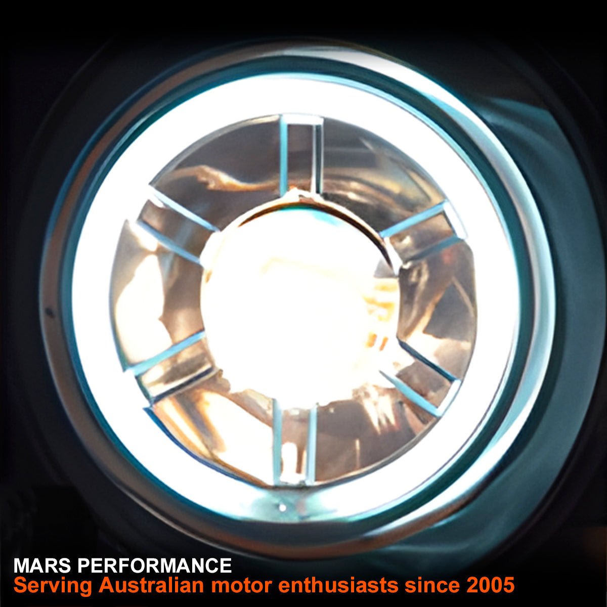 Black High Power LED Angel Eyes Dual Beam Projector Head Lights for Toyota FJ - Cruiser 2006 - 2022 - Mars Performance