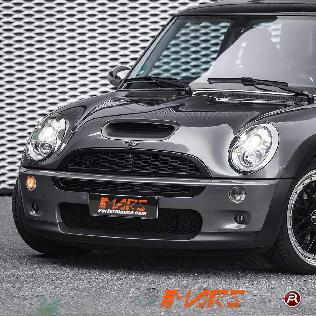Black JCW Style ABS Front Grill for Mini Cooper & Cooper S 2001 - 2006 R50 R51 R52 R53 - Mars Performance