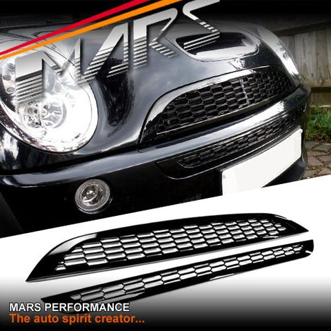 Black JCW Style ABS Front Grill for Mini Cooper & Cooper S 2001 - 2006 R50 R51 R52 R53 - Mars Performance