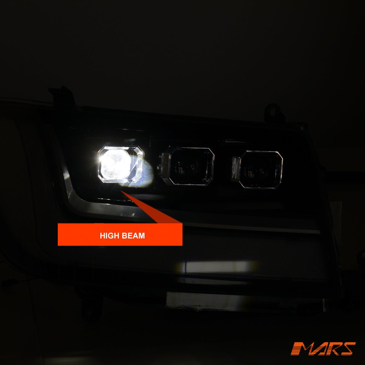 Black LC300 Style FULL LED Head Lights with Sequential Indicator for Toyota LANDCRUISER 100 Series 2005 - 2007 FJ100 LC100 - Mars Performance