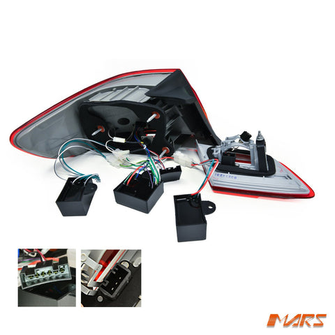 Black LCI Update Style 3D Stripe Bar LED Tail Lights for BMW 3 - Series E92 Coupe & M3 2006 - 2013 - Mars Performance