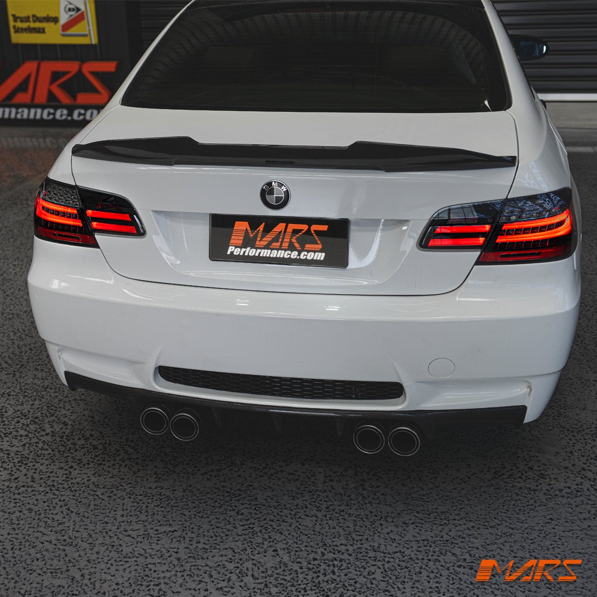 Black LCI Update Style 3D Stripe Bar LED Tail Lights for BMW 3 - Series E92 Coupe & M3 2006 - 2013 - Mars Performance